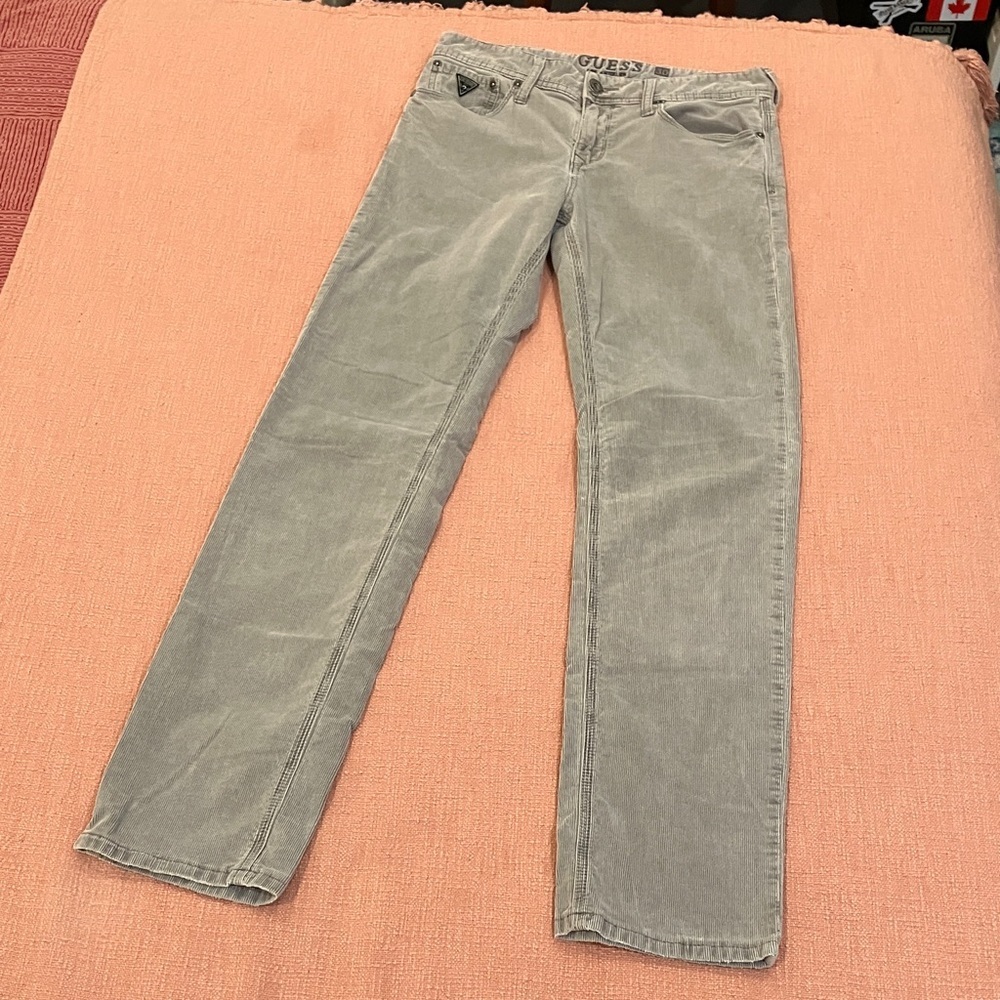 Guess corduroy men’s W32L33 Gray Denim Pants